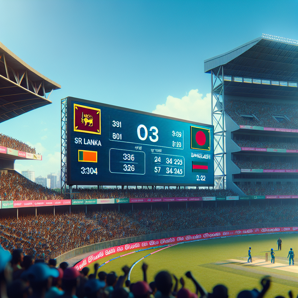 sri lanka bangladesh score