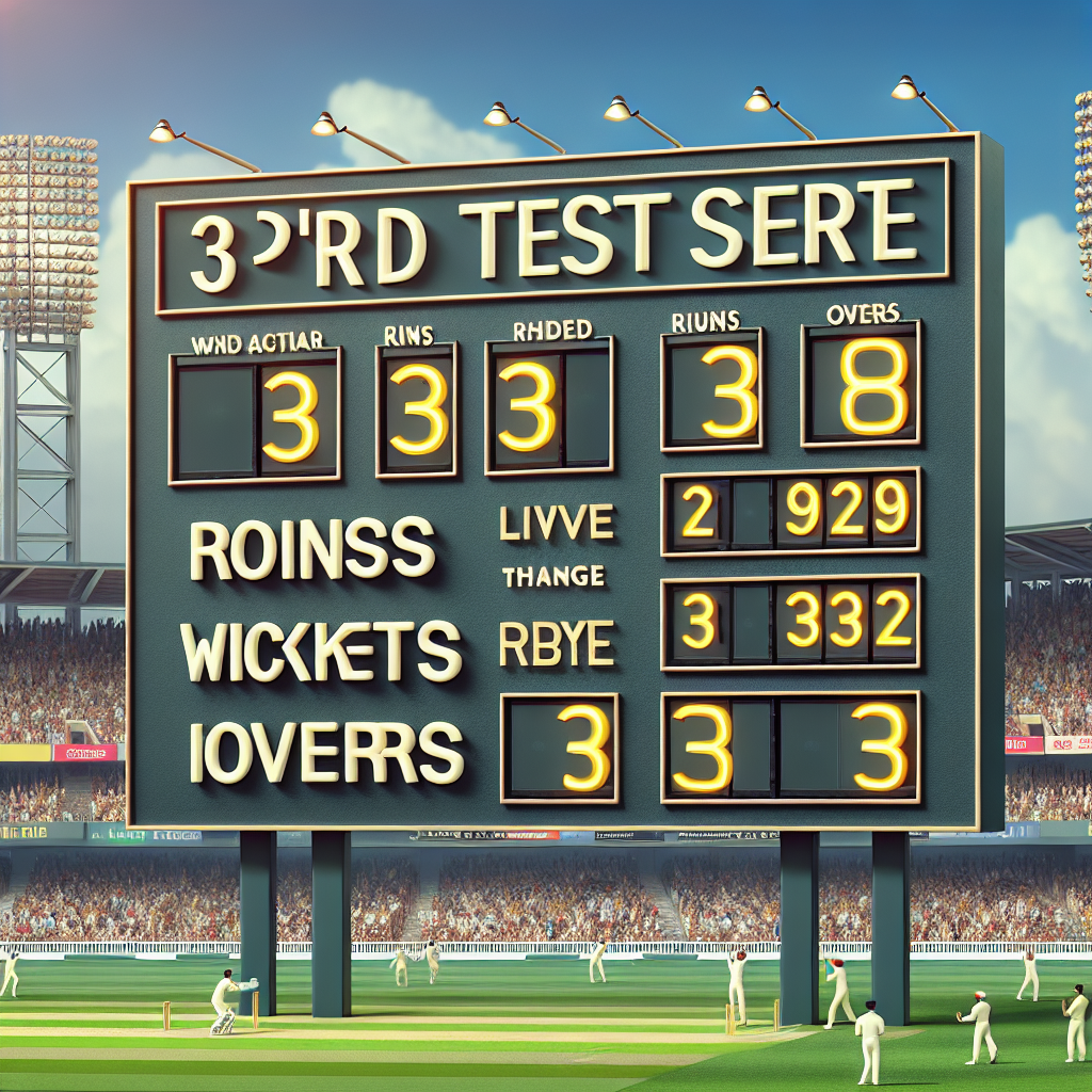 3rd test live score